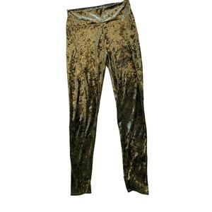 Velvet Green Leggings - Double Heart Brand